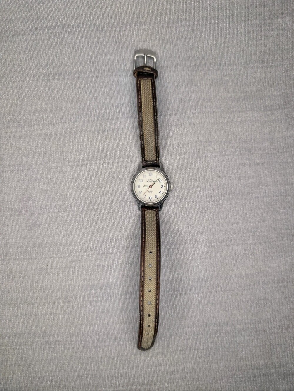 Timex TW4B11900 Women's "Expedition" Brown Genuine Leather Watch Works Scratched